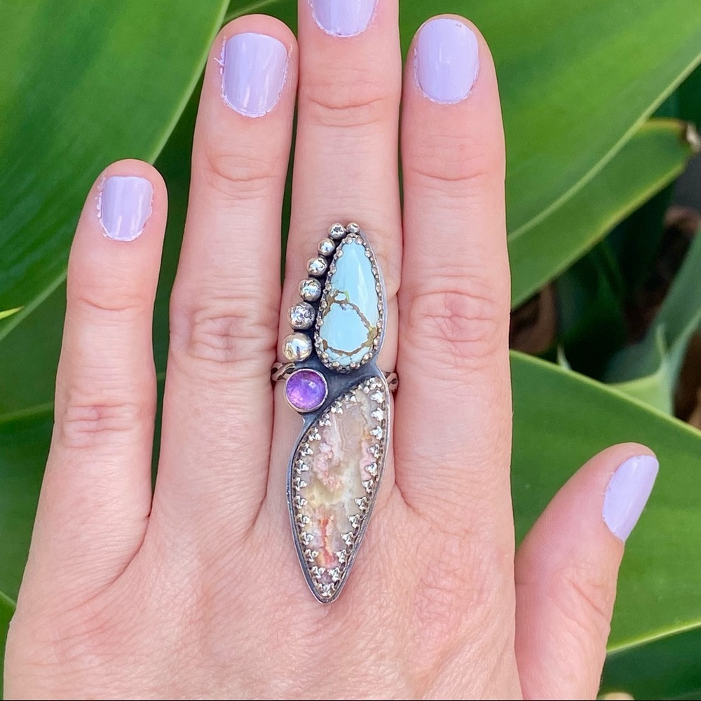 Artisan handmade Pastel spring ring